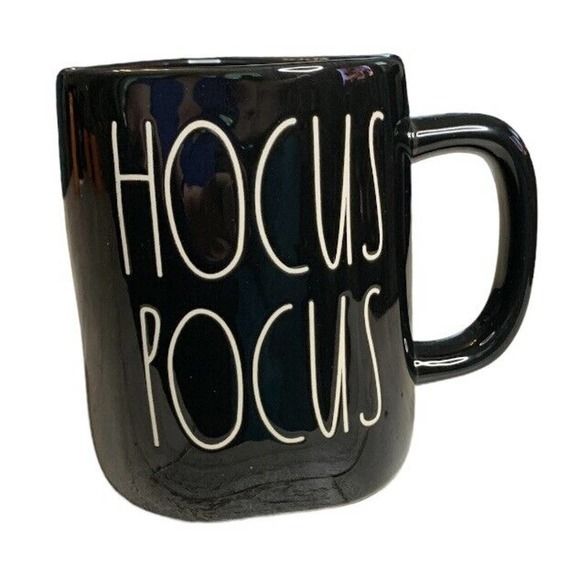 Rae‎ Dunn "HOCUS POCUS" Halloween Mug Black White Letters Gift - Picture 1 of 4